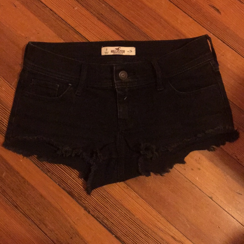 Black jean shorts